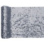 SANTEX 7035-4-20, Ruban de table Sequins 19cm x 3m, Argent