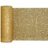 SANTEX 7036-3-20, Ruban de table Paillettes 18cm x 5m, Or