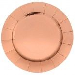 Lot de 10 Sous-assiettes brillantes 33cm, rose Gold