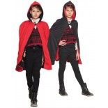 Cape Réversible Twilight rouge/noire enfant, 75cm