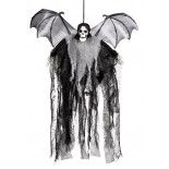 Déco Suspension Squelette Ange de la Mort noir 60cm