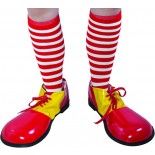 P'TIT Clown re72155 - Chaussettes de clown rayées rouge et blanc