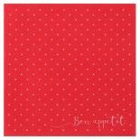 Paquet de 12 Serviettes POIS airlaid 40x40cm, Rouge