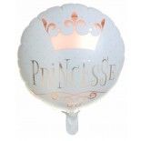 Sachet de 1 Ballon alu Princesse métallisé, Rose Gold