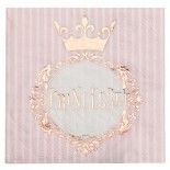 SANTEX 7245-20, Sachet 20 Petites Serviettes Princesse rose Gold brillant