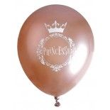 Sachet de 6 ballons Princesse latex 30cm Rose Gold