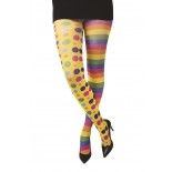 P'TIT Clown re72707 - Collants opaques de clown à rayures et pois