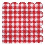 Sachet de 20 Serviettes A LA CAMPAGNE Vichy, Rouge