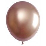 Sachet de 6 Ballons métallisés latex 30cm, Rose Gold