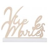 SANTEX 7395-26, Lettres Vive les mariés 18cm sur socle