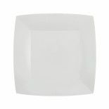 Lot de 10 petites Assiettes Carrées carton compostables 18x18cm, Blanc