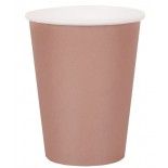 Lot de 10 Gobelets carton 25cl unis, Rose Gold