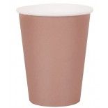 Lot de 10 Gobelets carton 25cl unis, Rose Gold