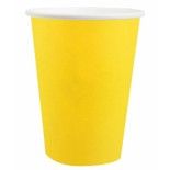 Lot de 10 Gobelets carton 25cl unis, Jaune