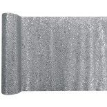 SANTEX 7469-4-30, Chemin de table paillettes, Argent