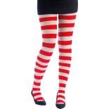 P'TIT Clown re74716 - Collant opaque rayé rouge et blanc