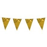 Guirlande fanions Or brillant 10 mètres