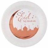 Paquet de 10 Assiettes orientales Eid Mubarak 22,5cm
