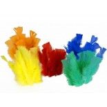 Sachet de 100 Plumes pied plat 6-12cm, Multicolores