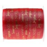 Bolduc Joyeux Noël 10mm x 25 m Rouge