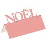 SANTEX 7809-20, Sachet de 4 marque-places rectangles NOËL, Rose Gold