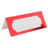 SANTEX 7812-7, Sachet 10 marque-places Vintage rectangles métallisés, Rouge