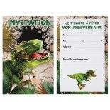 SANTEX 7865-99, Lot de 6 cartes d'invitation Dinosaure