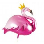 P'TIT Clown re79114 - Ballon alu Flamant rose 70 cm