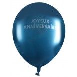 SANTEX 7977-47, Sachet de 6 ballons anniversaire Star d'un jour Bleu canard