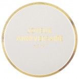 Lot de 10 Assiettes anniversaire Star d'un jour, Blanc/Or