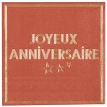 Sachet de 10 Serviettes anniversaire Star d'un jour, Terracotta