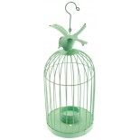 Chaks 80225-28, Cage métal oiseau photophore 20cm, Pistache