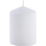 Chaks 80291-00, Grande bougie cylindrique 10 cm, Blanc