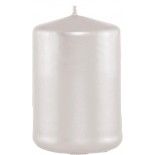 Chaks 80291-40, Grande bougie cylindrique 10 cm, Blanc Nacré