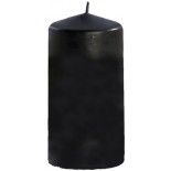 Chaks 80292-10, Petite bougie cylindrique 6cm, en Noir