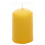 Chaks 80292-36, Petite bougie cylindrique 6cm, Jaune Moutarde