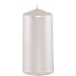 Chaks 80292-40, Petite bougie cylindrique 6cm, Blanc Nacré