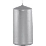 Chaks 80292-80, Petite bougie cylindrique 6cm, métal Argent