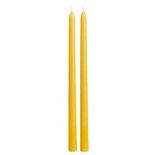 Chaks 80294-23, Set de 2 bougies Flambeau 30cm, Jaune Moutarde
