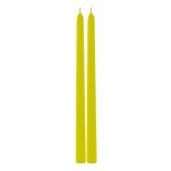 Chaks 80294-11, Set de 2 bougies Flambeau 30cm, Vert lime