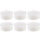 Chaks 80297-00, Set de 6 Bougies chauffe-plat, Blanc