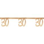 SANTEX 8049-30, Banderole fanions Age métal Rose Gold 30 ans