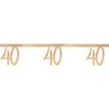 SANTEX 8049-40, Banderole fanions Age métal Rose Gold 40 ans