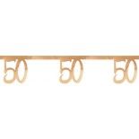 SANTEX 8049-50, Banderole fanions Age métal Rose Gold 50 ans