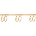 SANTEX 8049-60, Banderole fanions Age métal Rose Gold 60 ans