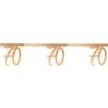 SANTEX 8049-70, Banderole fanions Age métal Rose Gold 70 ans