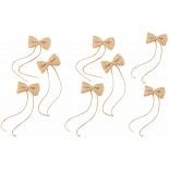 Chaks 80577, Sachet de 8 petits noeuds papillon en jute à disperser