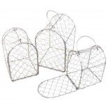 Chaks 80703, Lot de 3 Cages métal grises 20cm et 17cm et 14cm