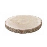 Grand Rondin en bois naturel plat 20-24cm