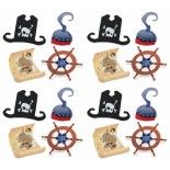 Chaks 81009, Sachet de 16 confettis de table Pirate (avec gouvernail...)